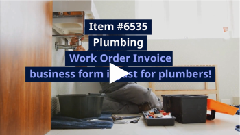 YouTube Video of 6535 Plumbing Work Order form